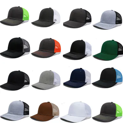 Baseballmütze geteilte Farbe Herren Damen Trucker Mesh Hip Hop atmungsaktiv