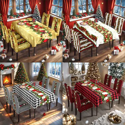 Weihnachten Tischdecke Rechteckig Tischdecke Tuch Xmas Dinner Party Home Decor
