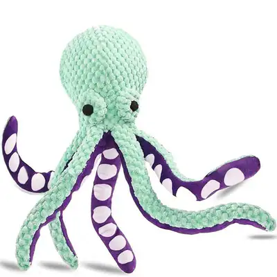Plüsch Oktopus Hund Kauspielzeug Sound interaktiver Langeweile Begleiter für