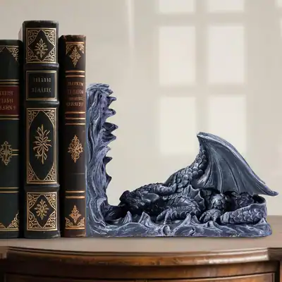 Vintage Gothic Drachen Buchstützen Deko Drache Buchstützen