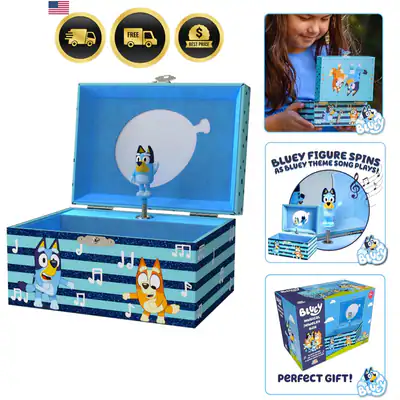 Bluey Schmuckkästchen für Mädchen Spieluhr Schmuckkästchen mit Drehfigur,