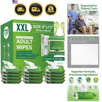 Adult Wipes Extra Large Duft - Hautfreundliche Inkontinenz Feuchttücher für