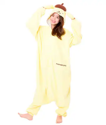 SAZAC Charakter Fleece Kigurumi Free Size Sanrio Pompurin