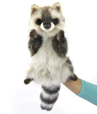 Waschbär Stofftier Handpuppe 7552 von Hansa - Brandneu - Lincrafts UK Est 1993