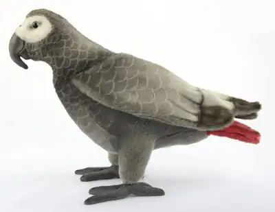 Afrikanischer Graupapagei Stofftier von Hansa 7985 Vogel Teddy Geschenk.