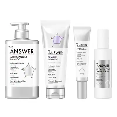 THE RESPONSE 4-teiliges Set: Shampoo, Conditioner, Lamellenmilch und Sera Hair