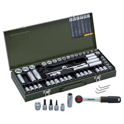 PROXXON Auto Mecha Nickset Nr. 82114, 9,5 mm Antrieb, 65 Stück, 1 Satz