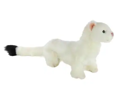 Hansa Frettchen Plüschtier Stofftier Tier Teddy Liebhaber Geschenk. Weißer