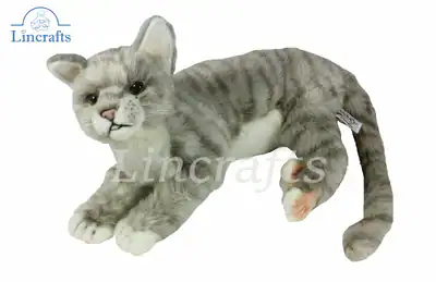Hansa Grey Tabby Kätzchen 7198 Plüschtier Kuscheltier verkauft von Lincrafts UK