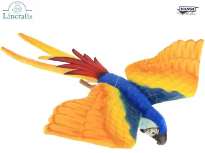 Fliegender Papagei Plüschtier Kuscheltier von Hansa 8289 - Brandneu - Lincrafts