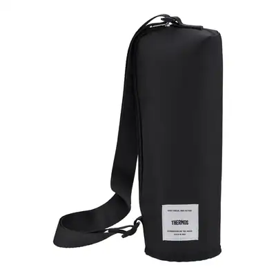 Cooled My Bottle Beutel mit Schultergurt für 1L, Stone Black