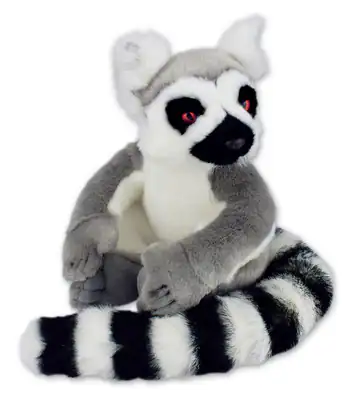 Ringelschwanz Lemur Stofftier, Plüsch Teddy Tier Geschenk, Ringelschwanz Wild