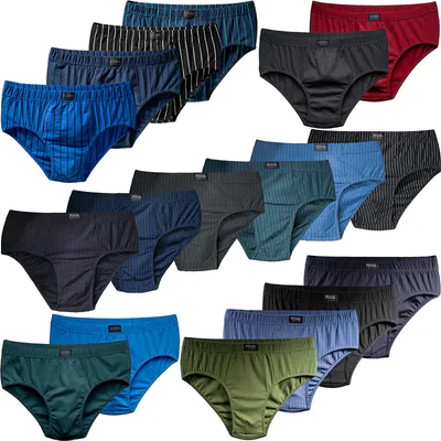 10er Pack Herren Slips Briefs Baumwolle M-10XL Unterhosen Übergröße Unterwäsche