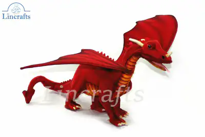 Hansa großer roter Drache 5936 Plüschtier Kuscheltier verkauft von Lincrafts UK