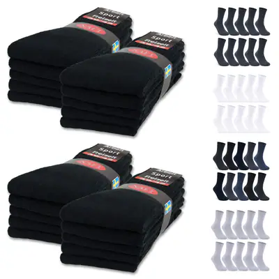 10 | 20 | 30 Paar Sportsocken Tennissocken Arbeitssocken Herren Damen Socken