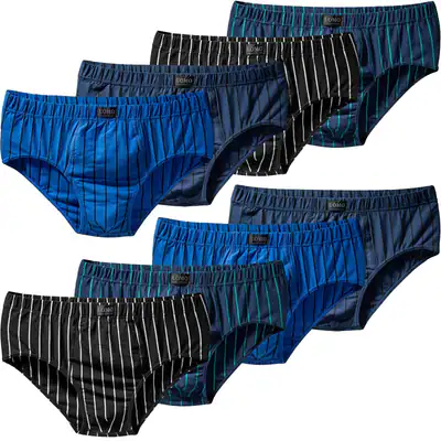 10er Pack Herren Slips Briefs Baumwolle M-10XL Unterhosen Übergröße Mehrfarbig