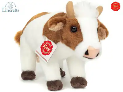 Teddy Hermann braun & weiß Kuh 91732 Plüschtier Stofftier Lincrafts UK Est.1993