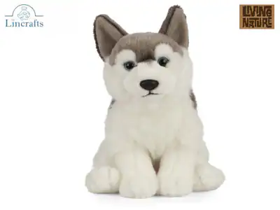 Sitzender Husky Welpe Plüschtier Kuscheltier Schlitten Hund Teddy 10 Jahre