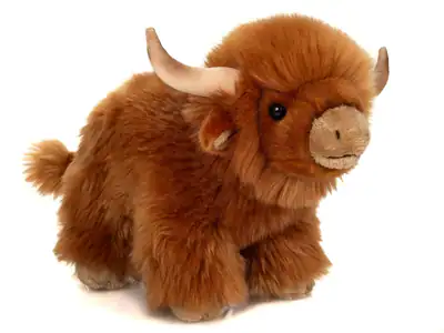 Teddy Hermann Highland Kuh Plüschtier Stofftier Teddy Bauernhoftier, Rind