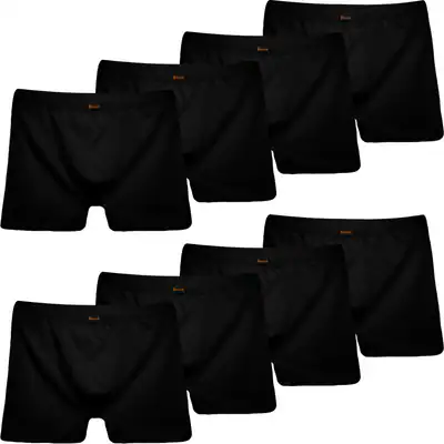 Herren Boxershorts Unterhose Baumwolle Unterwäsche Größen M -10XL Schwarz