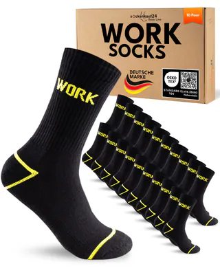 10 bis 100 Paar Arbeitssocken Herren Socken WORK Arbeit Socken Baumwolle