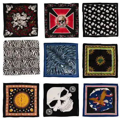 KOPFTUCH HALSTUCH BANDANA TUCH BIKER TOTENKOPF SKULL ADLER USA NICKITUCH MUSTER