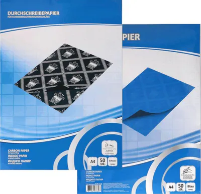 Kohlepapier Blaupapier DIN A4 Pauspapier Durchschreibepapier 50 Blatt