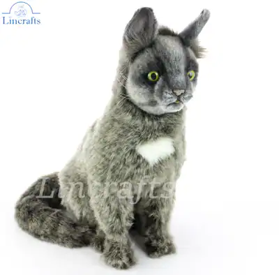 Hansa Grey Tabby Cat 8207 Stofftier verkauft von Lincrafts UK Est 1993