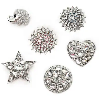 Strass Magnetbrosche Stern Herz Kreis Elegante Brosche Tuchhalter Schal Clip