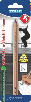 Schreiblernbleistift in ergonomischer Dreikantform Härtegrad: B
