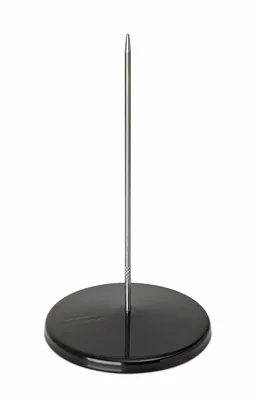 Zettelspieß silber / schwarz, Zettelspießer, Bonspießer, Spiesser Neu
