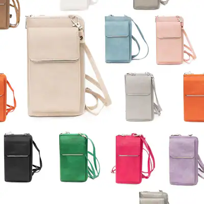 Damen Handytasche Umhängetasche Crossbody Tasche mit Kartenfächer Geldbörse