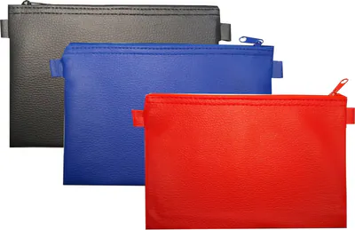 3 x Banktasche schwarz rot blau Geldtasche Aufbewahrungstasche Geldmappe Tasche