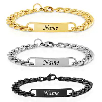 Armband mit Gravur | Partnerarmband Silber – Armband personalisiert Geschenkidee