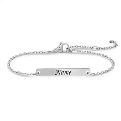 Filigranes Armband Damen | personalisiert-Gravur | Silber | Geschenkidee Frauen
