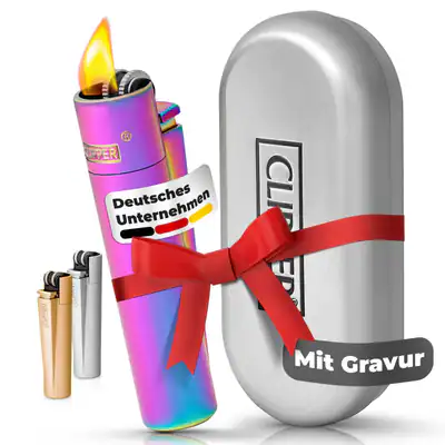 Clipper mit Gravur | Personalisiertes Feuerzeug | Wunschgravur mit Namen-Mit Box