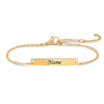 Filigranes Armband Damen | personalisiert mit Gravur | Goldfarben | Geschenkidee