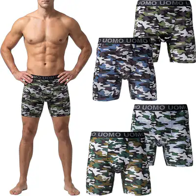 5 oder 10 Herren Boxershorts mit verlängertem Bein M-3XL Unterhose Camouflage