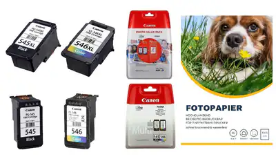 Original Canon PG-545 CL-546 PG-545XL CL-546XL einzeln oder Set oder Fotopapier