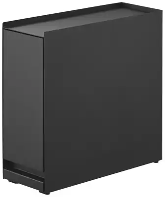 Verdeckte Schubladenaufbewahrung, schwarz, B12,5 x T35~64,5 x H32,7cm