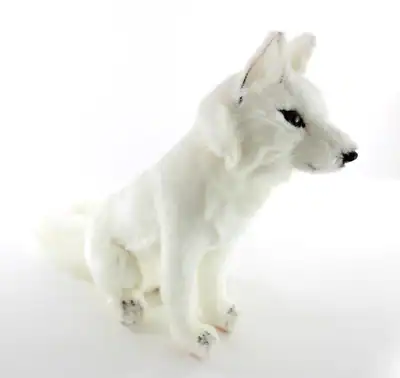 Hansa Polarischer Schneefuchs Plüschtier Kuscheltier, 27 cm. Wildtier Teddy