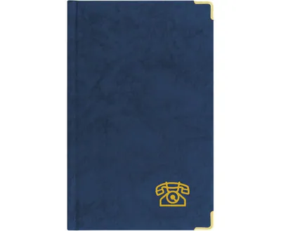 Telefonbuch Adressbuch Kladde Tab-Register 72 S. Messingecken 13x20,5cm - farbig