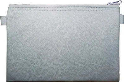 Banktasche grau KUNSTLEDER Geldtasche Aufbewahrungstasche Geldmappe Kfz Tasche