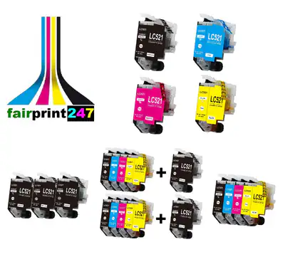 Patronen für Brother ersetzt LC521 LC521XL einzeln C M Y BK oder Set - Auswahl