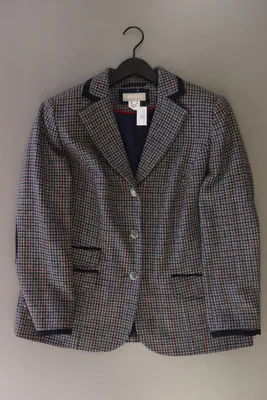 Mona Wollblazer Regular Blazer für Damen Gr. 46, XL kariert grau aus Schurwolle