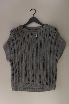 ✅ Luisa Cerano Strickshirt Regular Shirt für Damen Gr. 42, L Kurzarm grau ✅