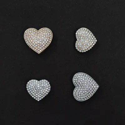 Magnetbrosche Herz Strass Damen Strassbrosche mit Magnetclip Brosche Tuchhalter