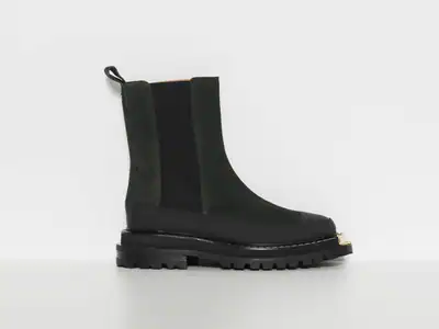 Sandro Damen Chelsea Boots Dunkelgrün Wildleder Größe 39 EU SFACH00837