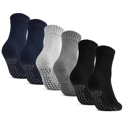 ABS Socken mit Wolle Anti Rutsch Socken Herren Damen Stoppersocken Noppensocken