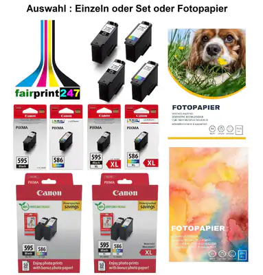 Original Canon PG-595 XL CL-586 XL für PIXMA TS4150i PIXMA TS4151i - Auswahl !!